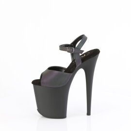 Pleaser FLAMINGO-809REFL Platform Sandalettes Clear Black EU-35 / US-5