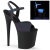 Pleaser FLAMINGO-809REFL Platform Sandalettes Clear Black EU-35 / US-5