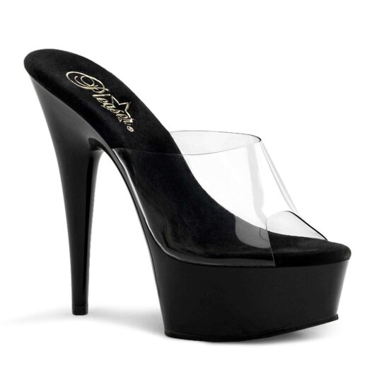 Pleaser DELIGHT-601 Clear/Black EU-35 / US-5