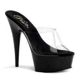 Pleaser DELIGHT-601 Clear/Black EU-35 / US-5