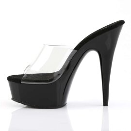 Pleaser DELIGHT-601 Clear/Black EU-35 / US-5