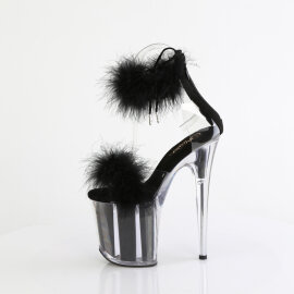 Pleaser FLAMINGO-824F Platform Sandalettes Clear Black EU-38 / US-8