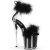Pleaser FLAMINGO-824F Platform Sandalettes Clear Black EU-38 / US-8