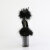 Pleaser FLAMINGO-824F Platform Sandalettes Clear Black EU-38 / US-8
