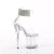 Pleaser FLAMINGO-824RS Platform Sandalettes Clear Rhinestones Transparent EU-42 / US-12