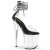 Pleaser FLAMINGO-824RS Platform Sandalettes Clear Rhinestones Transparent Black EU-35 / US-5