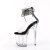 Pleaser FLAMINGO-824RS Platform Sandalettes Clear Rhinestones Transparent Black EU-35 / US-5