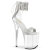 Pleaser FLAMINGO-827RS Platform Sandalettes Clear Rhinestones Silver EU-35 / US-5