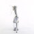 Pleaser FLAMINGO-827RS Platform Sandalettes Clear Rhinestones Silver EU-42 / US-12