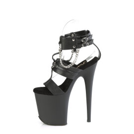Pleaser FLAMINGO-861 Platform Sandalettes Clear Black EU-35 / US-5