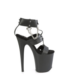 Pleaser FLAMINGO-861 Platform Sandalettes Clear Black EU-35 / US-5
