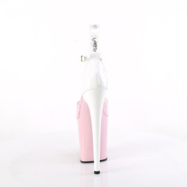 Pleaser FLAMINGO-868 Platform Sandalettes Patent Baby Pink EU-35 / US-5