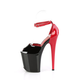 Pleaser FLAMINGO-868 Platform Sandalettes Red Black EU-36 / US-6