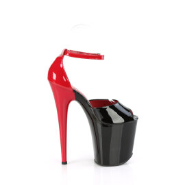 Pleaser FLAMINGO-868 Platform Sandalettes Red Black EU-36 / US-6