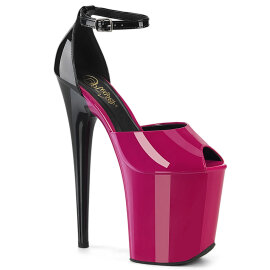 Pleaser FLAMINGO-868 Platform Sandalettes Patent Pink...