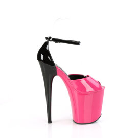 Pleaser FLAMINGO-868 Platform Sandalettes Patent Pink EU-37 / US-7