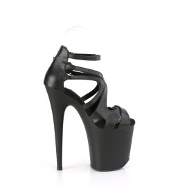 Pleaser FLAMINGO-877 Platform Sandalettes Clear Black EU-35 / US-5