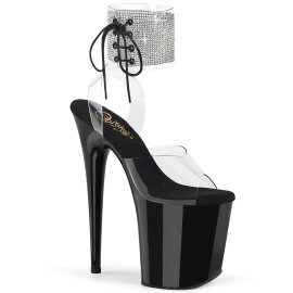 Pleaser FLAMINGO-891-2RS Platform Sandalettes Clear Black...