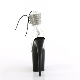 Pleaser FLAMINGO-891-2RS Platform Sandalettes Clear Black EU-35 / US-5