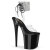 Pleaser FLAMINGO-891-2RS Platform Sandalettes Clear Black EU-35 / US-5