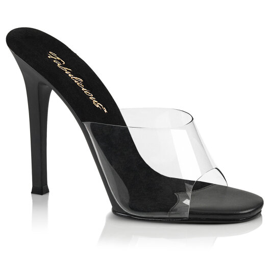 Fabulicious GALA-01 Mules Clear Black EU-38 / US-8
