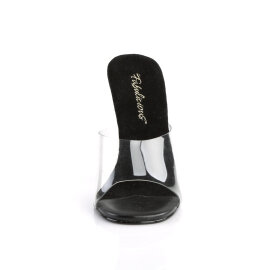 Fabulicious GALA-01 Mules Clear Black EU-40 / US-10