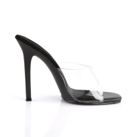 Fabulicious GALA-01 Mules Clear Black EU-40 / US-10