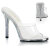 Fabulicious GALA-01DM Mules Clear Rhinestones Silver EU-36 / US-6