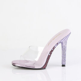 Fabulicious GALA-01DMM Mules Clear Rhinestones Purple EU-35 / US-5
