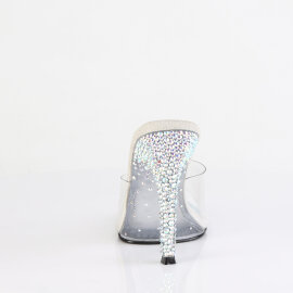 Fabulicious GALA-01DSP Mules Clear Rhinestones Transparent EU-38 / US-8