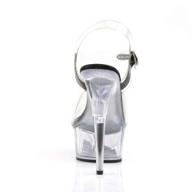 Pleaser DELIGHT-608 Clear-Black/Clear EU-35 / US-5