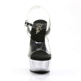 Pleaser DELIGHT-608 Clear-Black/Clear EU-36 / US-6
