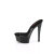Pleaser GLEAM-601 Platform Mules Clear Black Transparent EU-39 / US-9