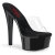 Pleaser GLEAM-601 Platform Mules Clear Black Transparent EU-40 / US-10