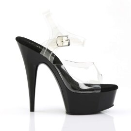 Pleaser DELIGHT-608 Clear/Black EU-41 / US-11