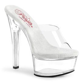 Pleaser GLEAM-601 Platform Mules Clear EU-39 / US-9