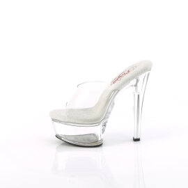 Pleaser GLEAM-601 Platform Mules Clear EU-39 / US-9