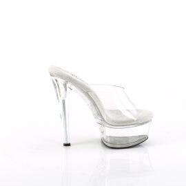 Pleaser GLEAM-601 Platform Mules Clear EU-39 / US-9