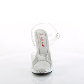 Fabulicious GLORY-508DM Sandalettes Clear Rhinestones...