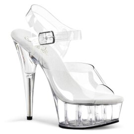 Pleaser DELIGHT-608 Clear/Clear EU-38 / US-8