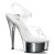 Pleaser DELIGHT-608 Clear/Silver Chrome EU-35 / US-5