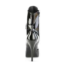 Devious INDULGE-1020 Platform Ankle Boots Patent Black EU-41 / US-11