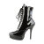 Devious INDULGE-1020 Platform Ankle Boots Patent Black EU-41 / US-11