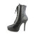 Devious INDULGE-1020 Platform Ankle Boots Faux Leather Black EU-41 / US-11