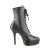 Devious INDULGE-1020 Platform Ankle Boots Faux Leather Black EU-41 / US-11