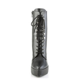 Devious INDULGE-1020 Platform Ankle Boots Faux Leather...