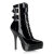 Devious INDULGE-1026 Platform Ankle Boots Patent Black EU-39 / US-9