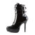 Devious INDULGE-1026 Platform Ankle Boots Patent Black EU-43 / US-13