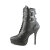 Devious INDULGE-1026 Platform Ankle Boots Faux Leather Black EU-41 / US-11