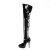 Devious INDULGE-3000 Platform Overknee Boots Patent Black EU-39 / US-9